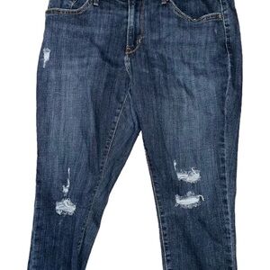 Distressed Blue Jeans